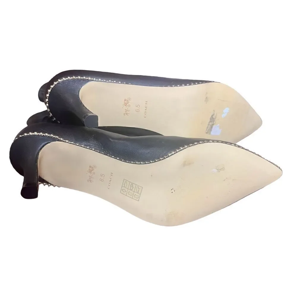 Coach Wynie Bootie in Black with Gold NWOB Size 6 1/2